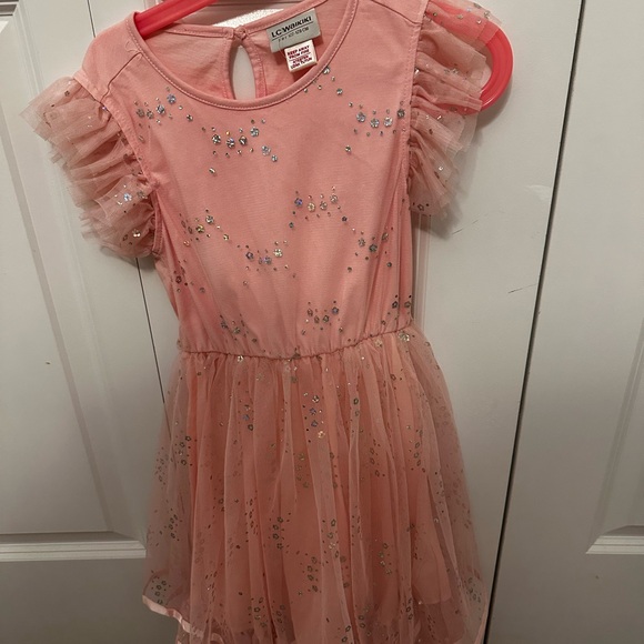 Pink Embellished Tiered Sundress with Puff Cap Sleeves - Picture 1 of 6